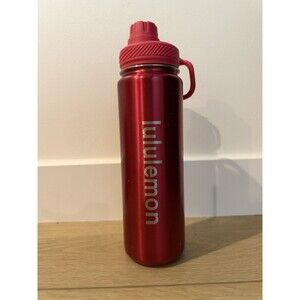 Lululemon 24 oz Back to Life Sport Bottle w/ Straw and Lid Red
